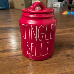 Rae Dunn jingle bells medium size canister